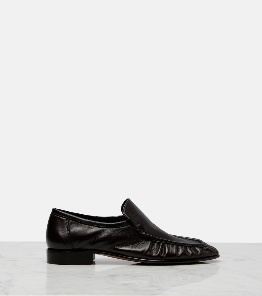  The Row The Row Soft Ruched Leather Loafers 