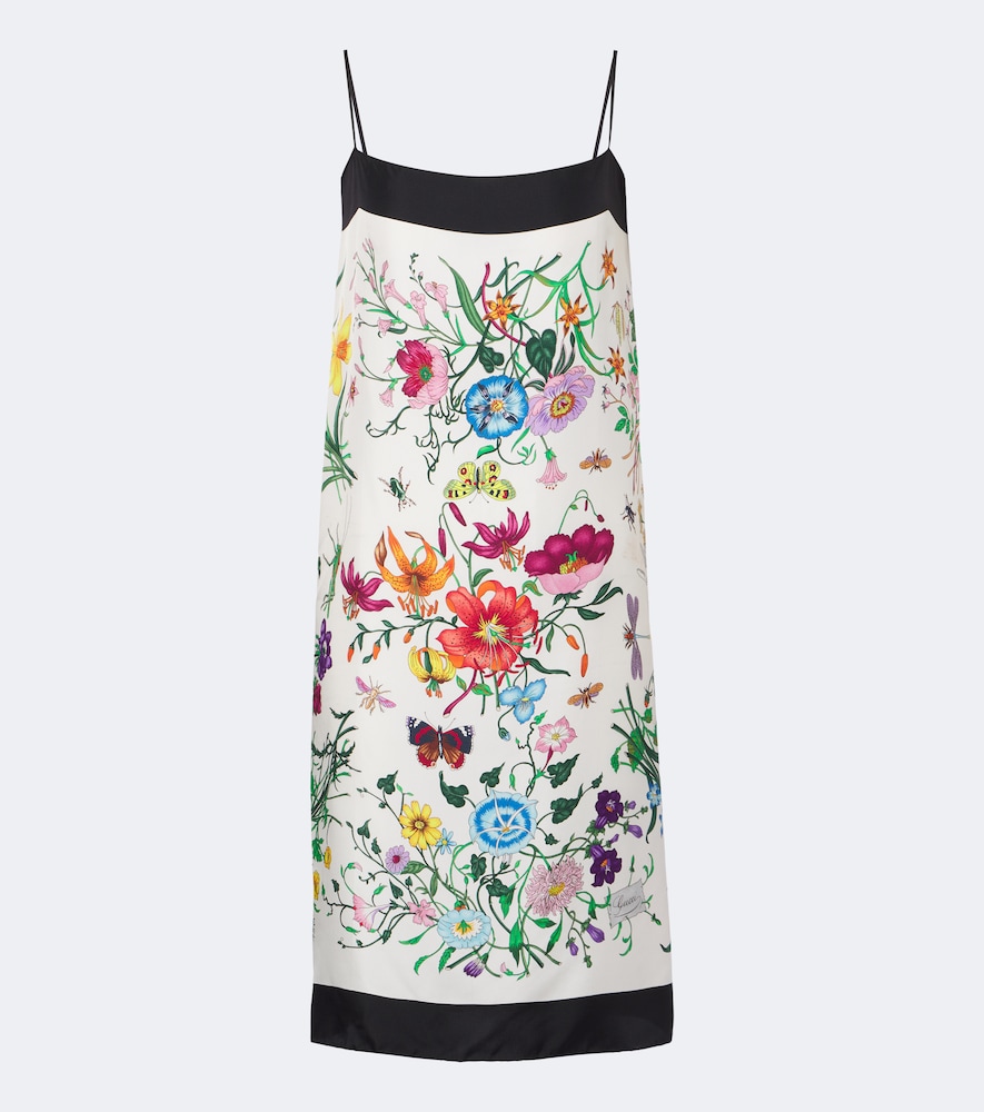 Minikleid  Flora aus Seiden-Twill
