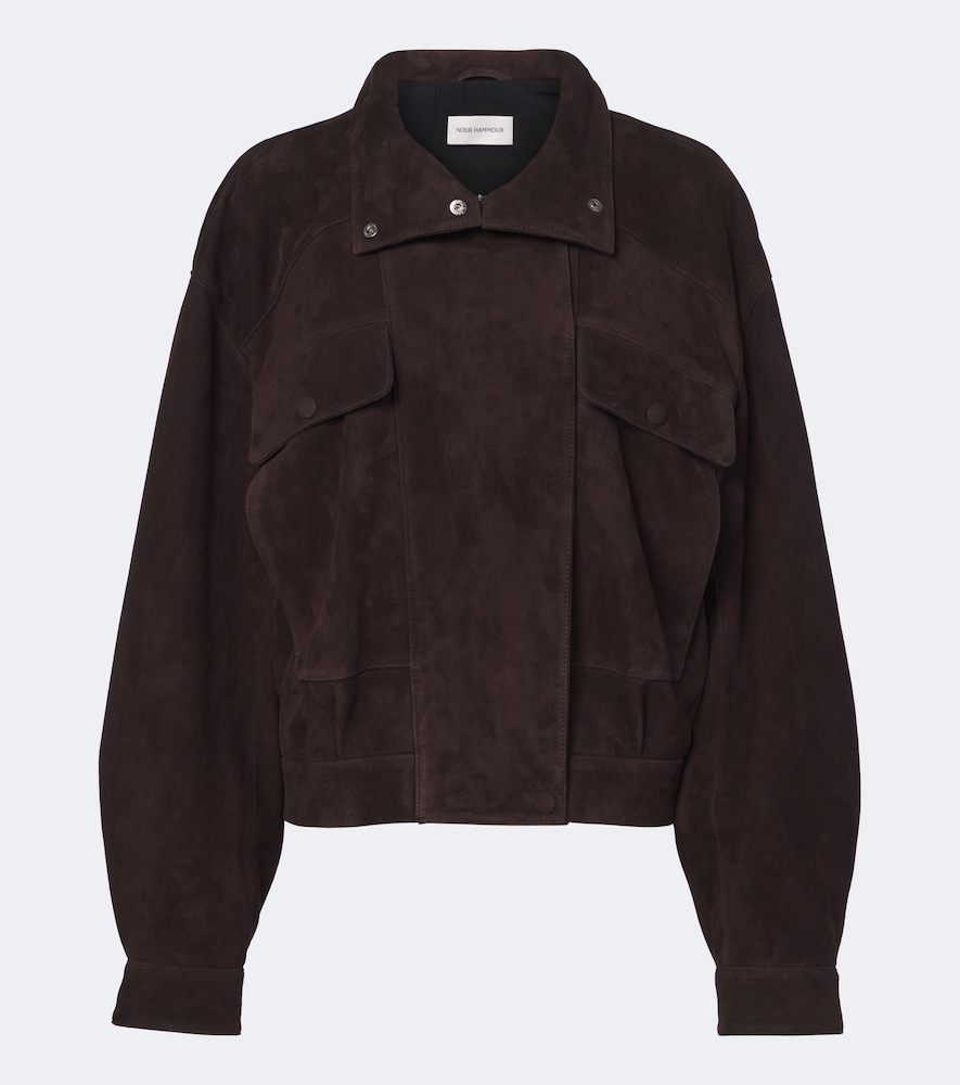 Nour Hammour Suede blouson jacket