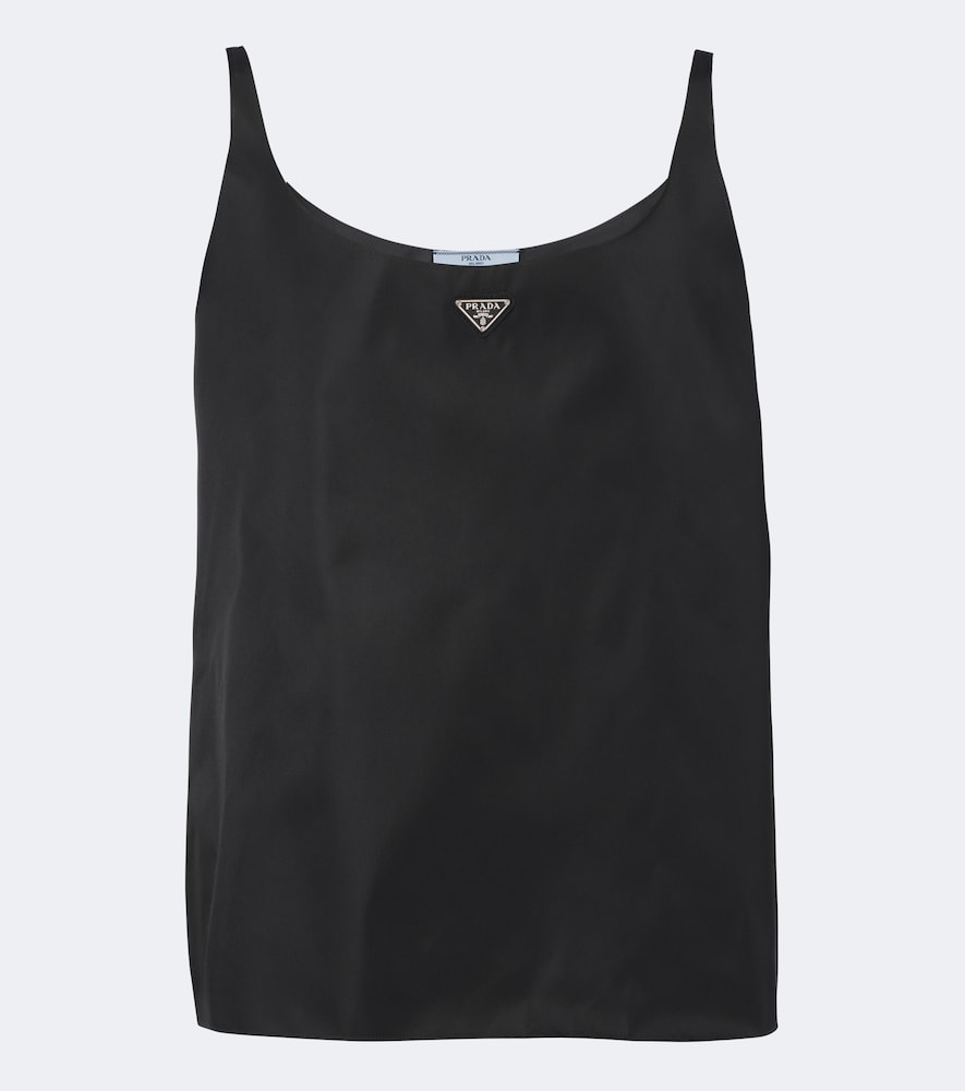 Prada Re-nylon Tank Top In Black
