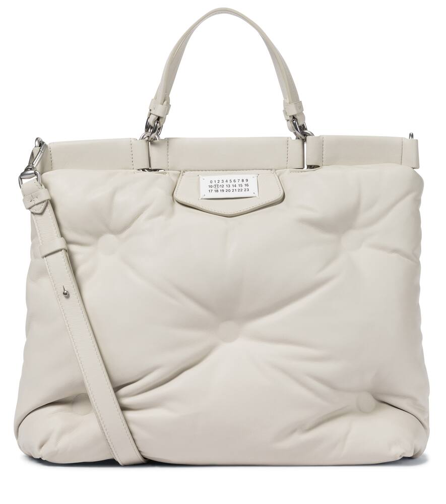 Click to view more detailed imagery on our partner's website Maison Margiela Glam Slam Medium Leather Tote In Grey