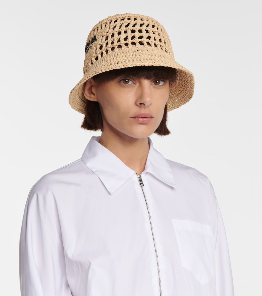 Prada Raffia bucket hat