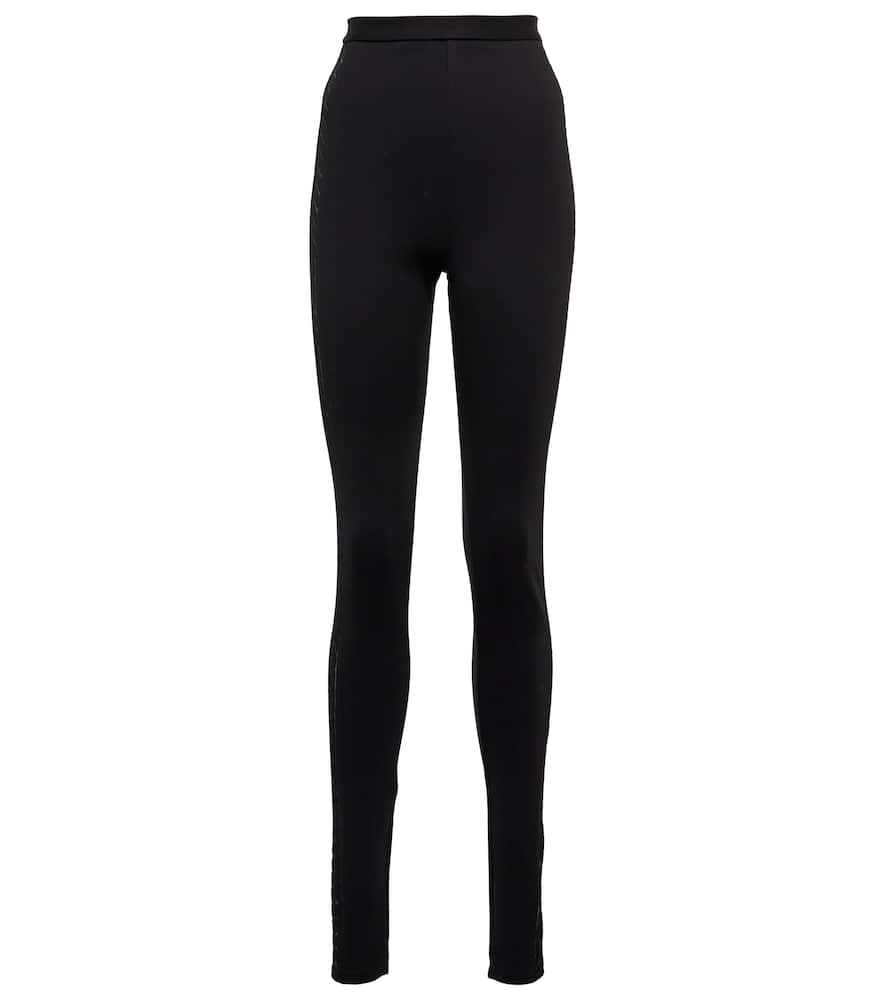 David Koma Mesh-paneled leggings