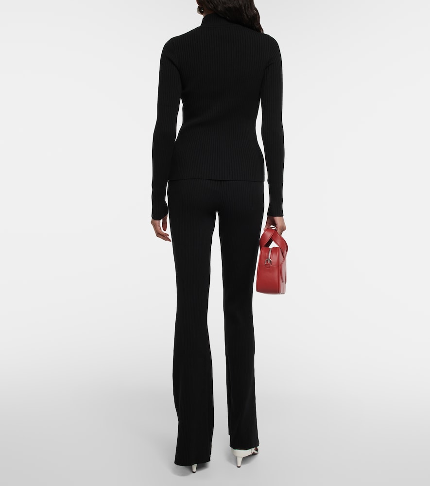  Courreges Courreges Logo Ribbed-knit Turtleneck Sweater 