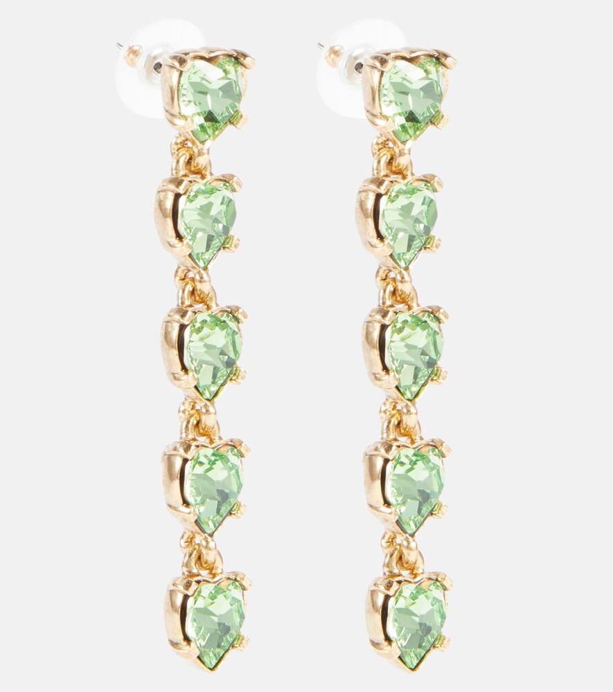 Oscar de la Renta Crystal-embellished drop earrings