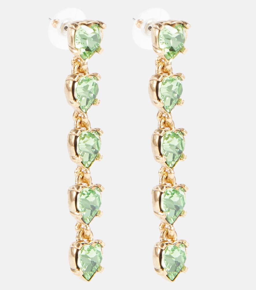 Crystal-embellished drop earrings