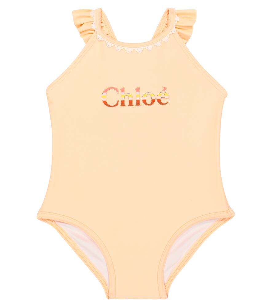 Chloé Kids Baby ruffled swimsuit