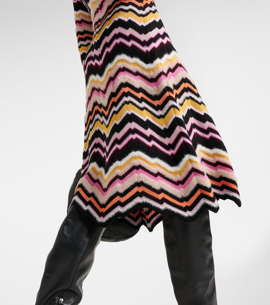 Missoni Kleid Mit Rollkragen Und Intarsienmuster In Multicoloured