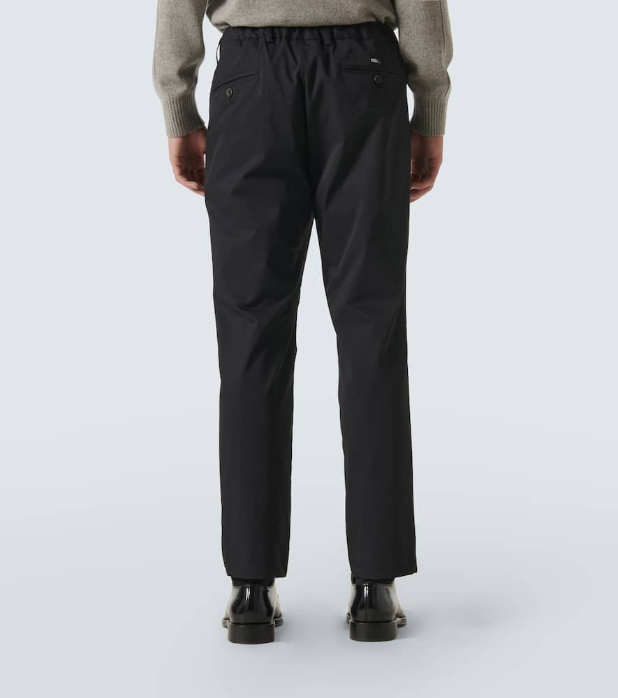 Herno Twill Slim Pants In Nero