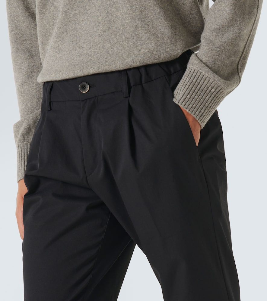 Herno Twill Slim Pants In Nero