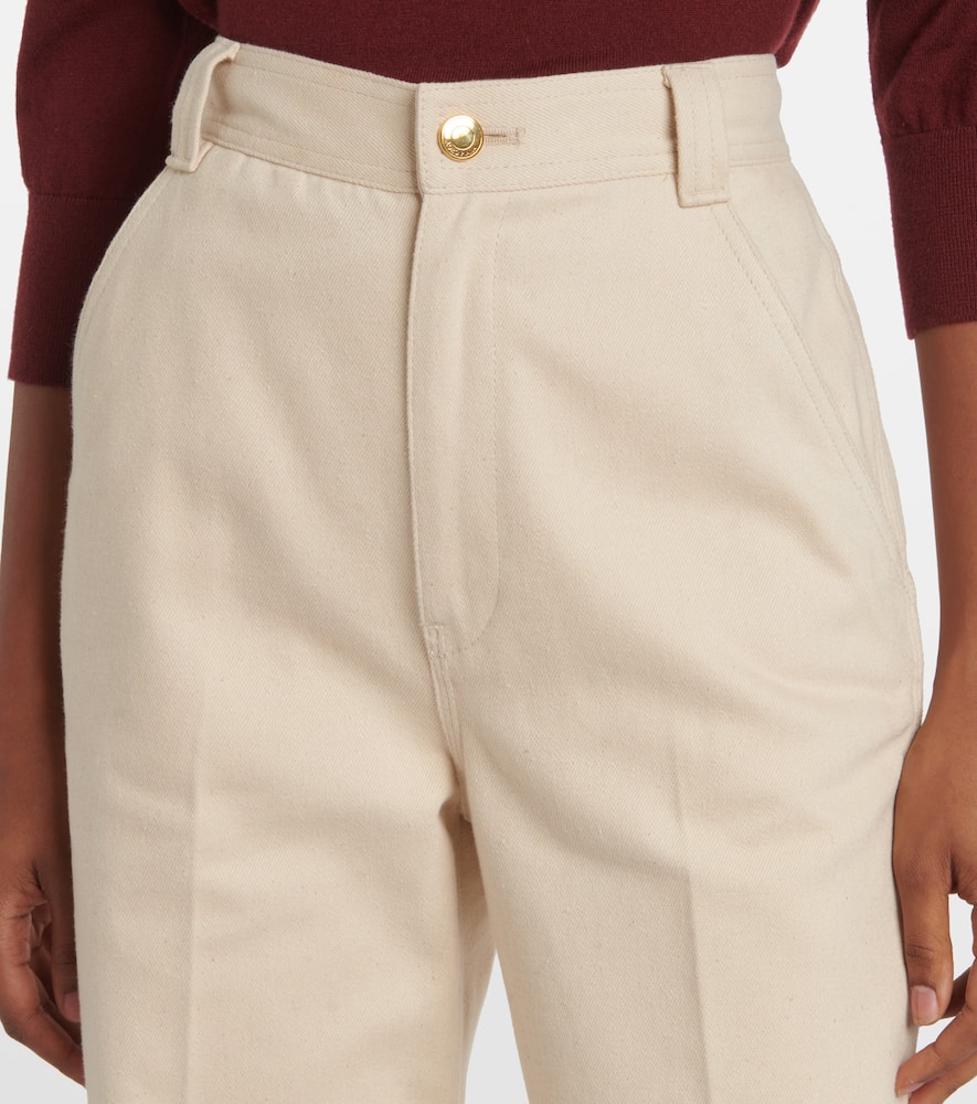 Loro Piana Garey High-rise Straight Jeans In Beige