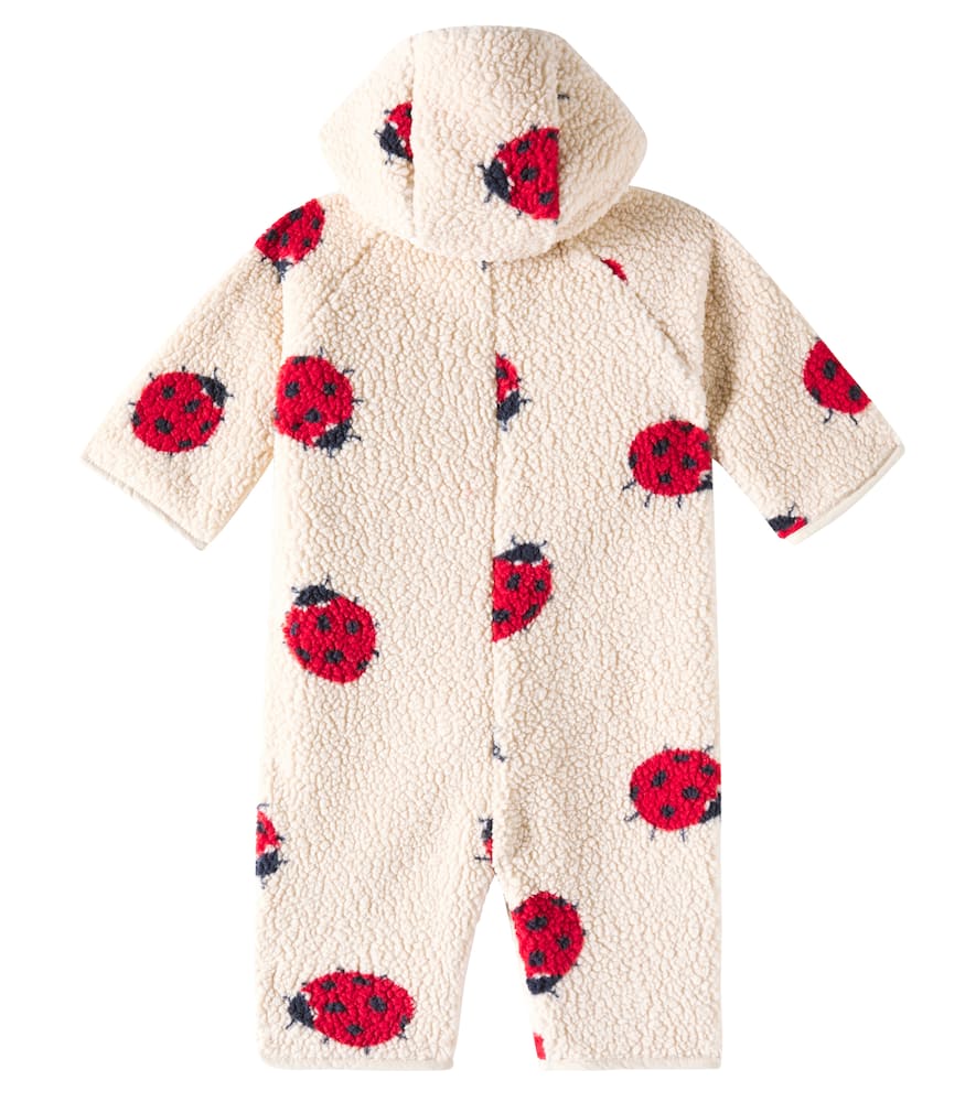 Konges Sløjd Baby Jody Printed Hooded Teddy Onesie In White