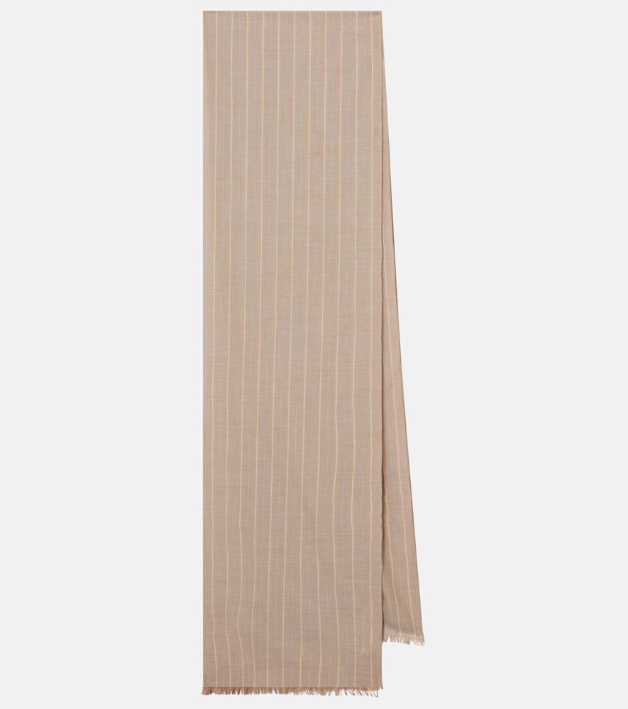 Guel striped cotton scarf