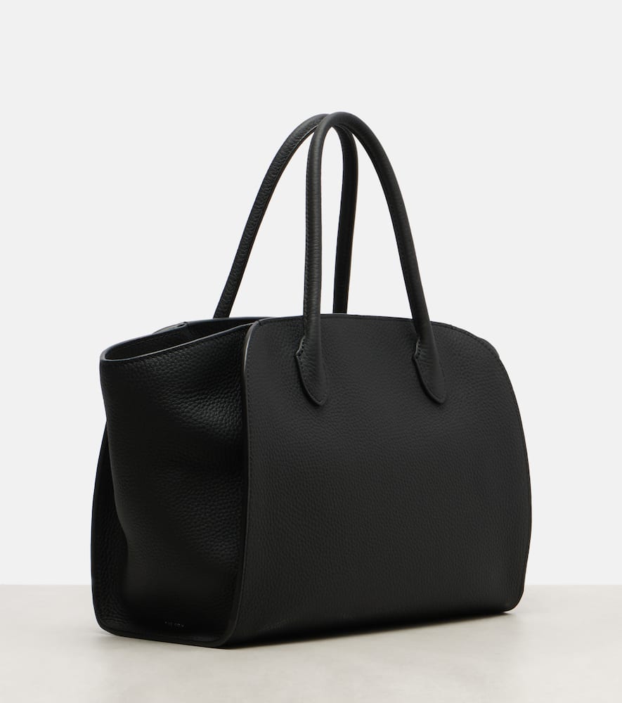 The Row Marlo 12 Leather Tote Bag In Black