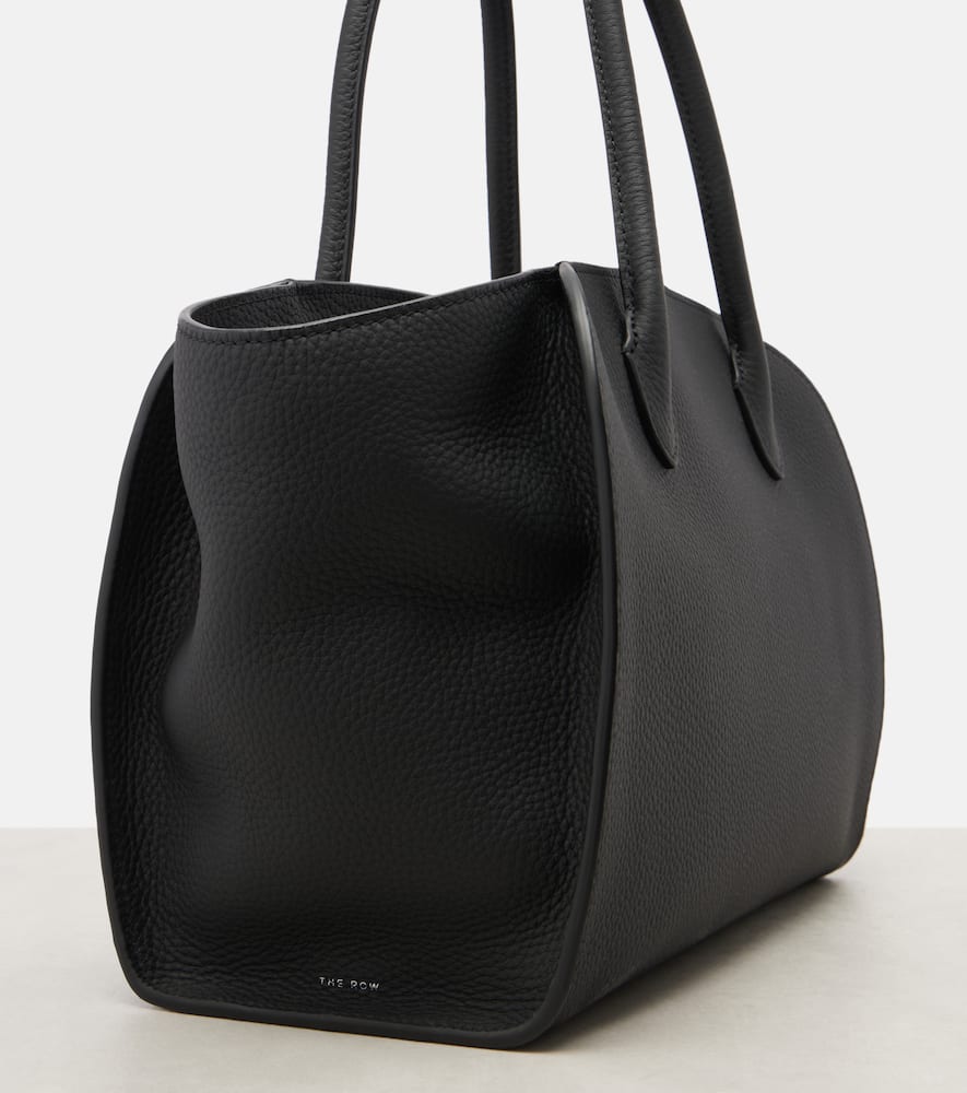 The Row Marlo 12 Leather Tote Bag In Black