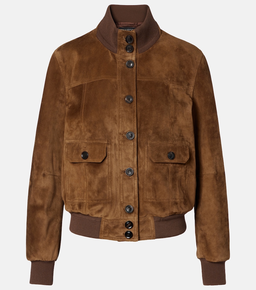 Tom Ford Women's Brown Suede Bomber Jacket UK Size 8 - Mytheresa