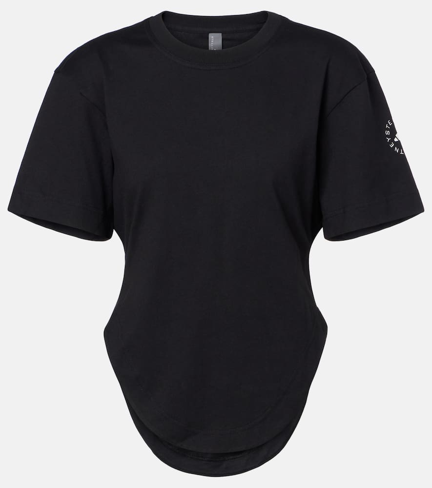 Gathered cotton T-shirt