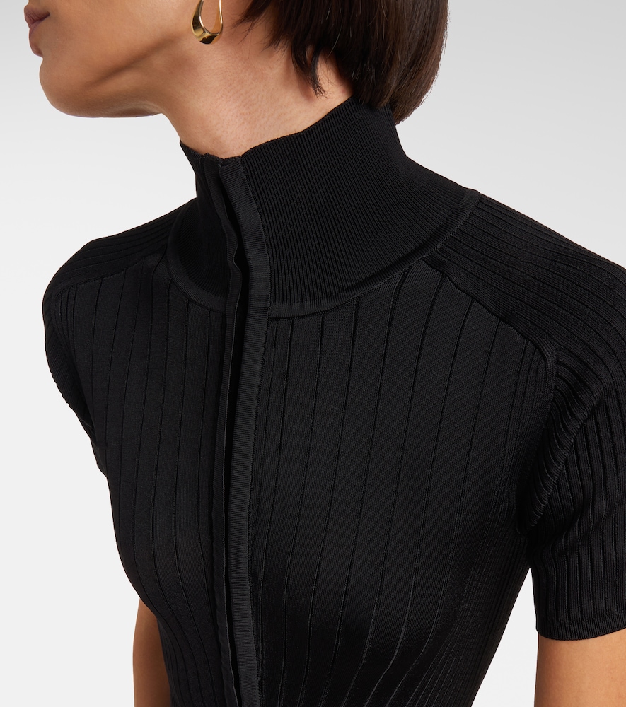  Mugler Mugler Midikleid Aus Rippstrick 