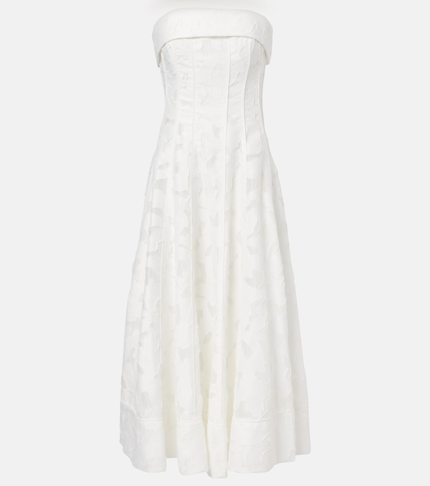 Simkhai Imogen jacquard bustier dress