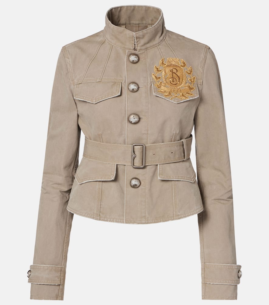B Crest cotton canvas jacket