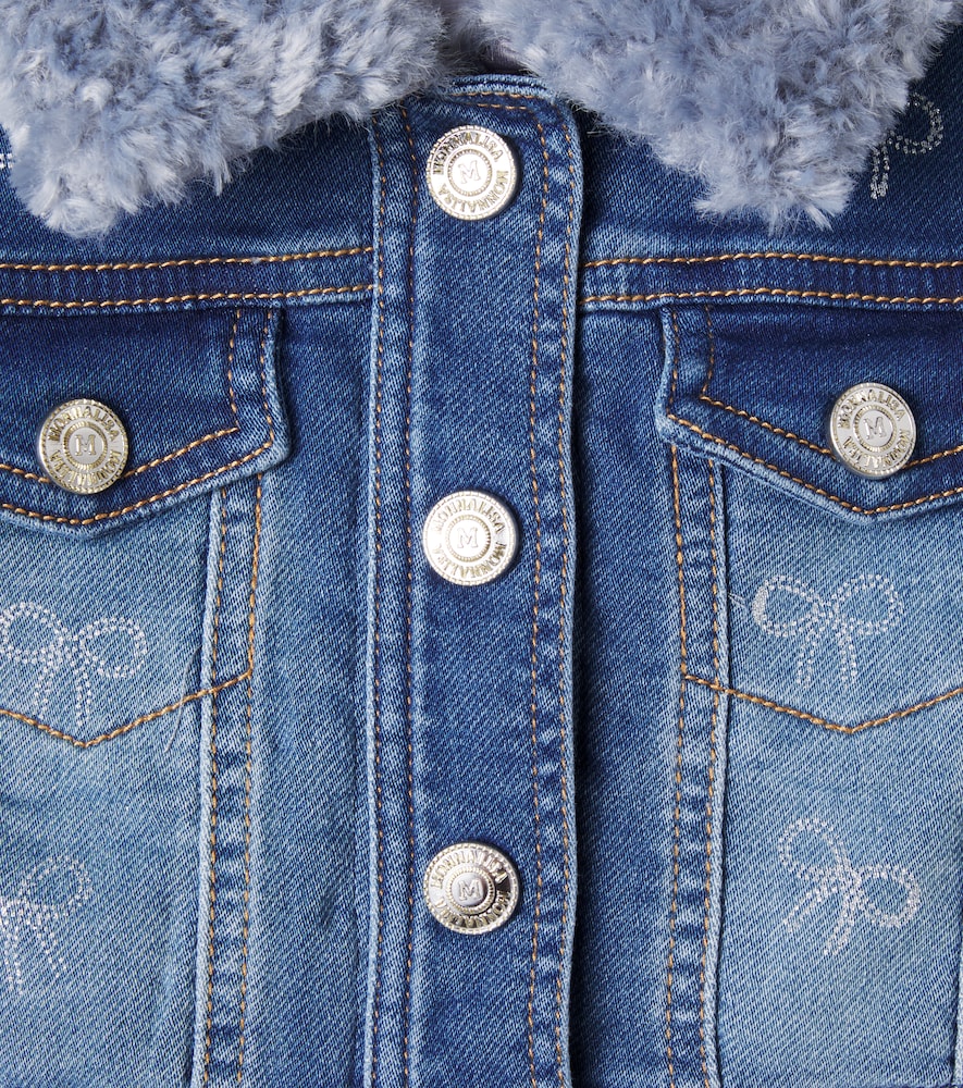  Monnalisa Monnalisa Baby Embroidered Denim Jacket 