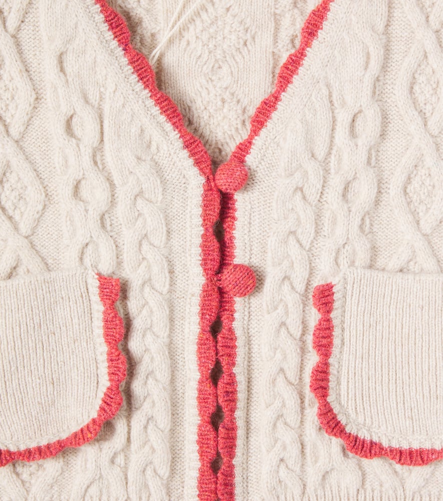 Bebe Organic Sienna Cable-knit Wool-blend Vest In White