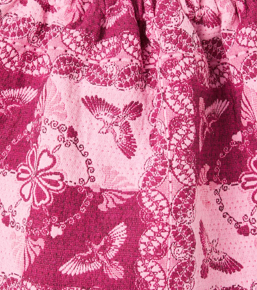 Bebe Organic Nina Needlepoint Cotton-blend Skirt In Pink