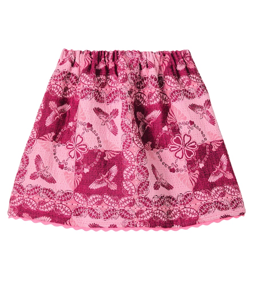 Bebe Organic Nina Needlepoint Cotton-blend Skirt In Pink