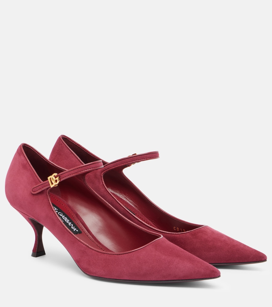 DolceGabbana Escarpins Mary Jane DG en daim et cuir 486 €