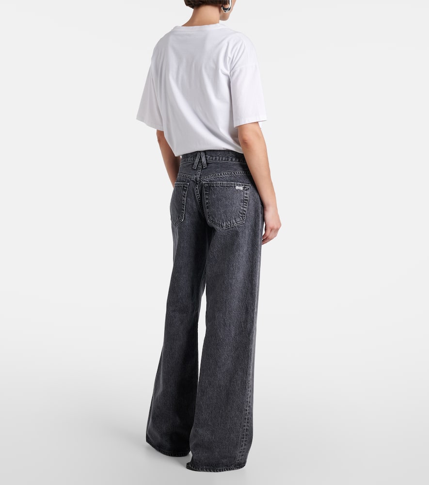 Slvrlake Mika Mid-rise Wide-leg Jeans In Gray