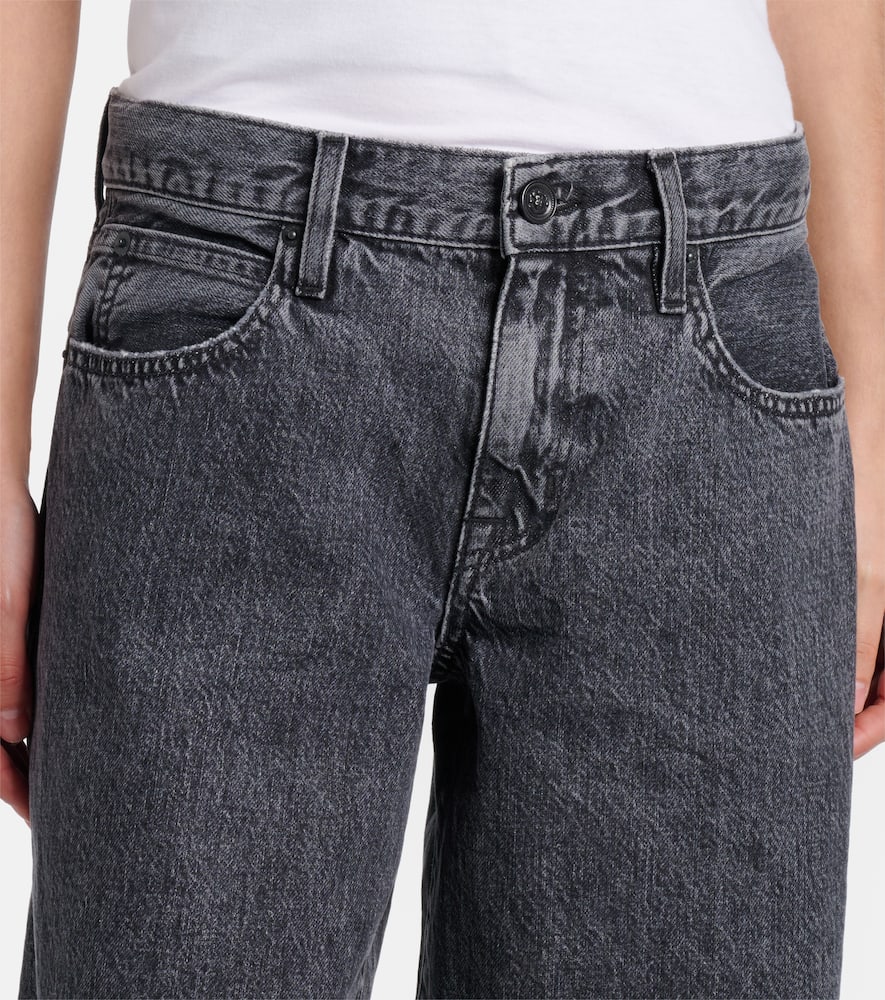 Slvrlake Mika Mid-rise Wide-leg Jeans In Gray