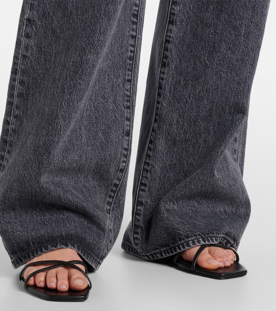 Slvrlake Mika Mid-rise Wide-leg Jeans In Gray