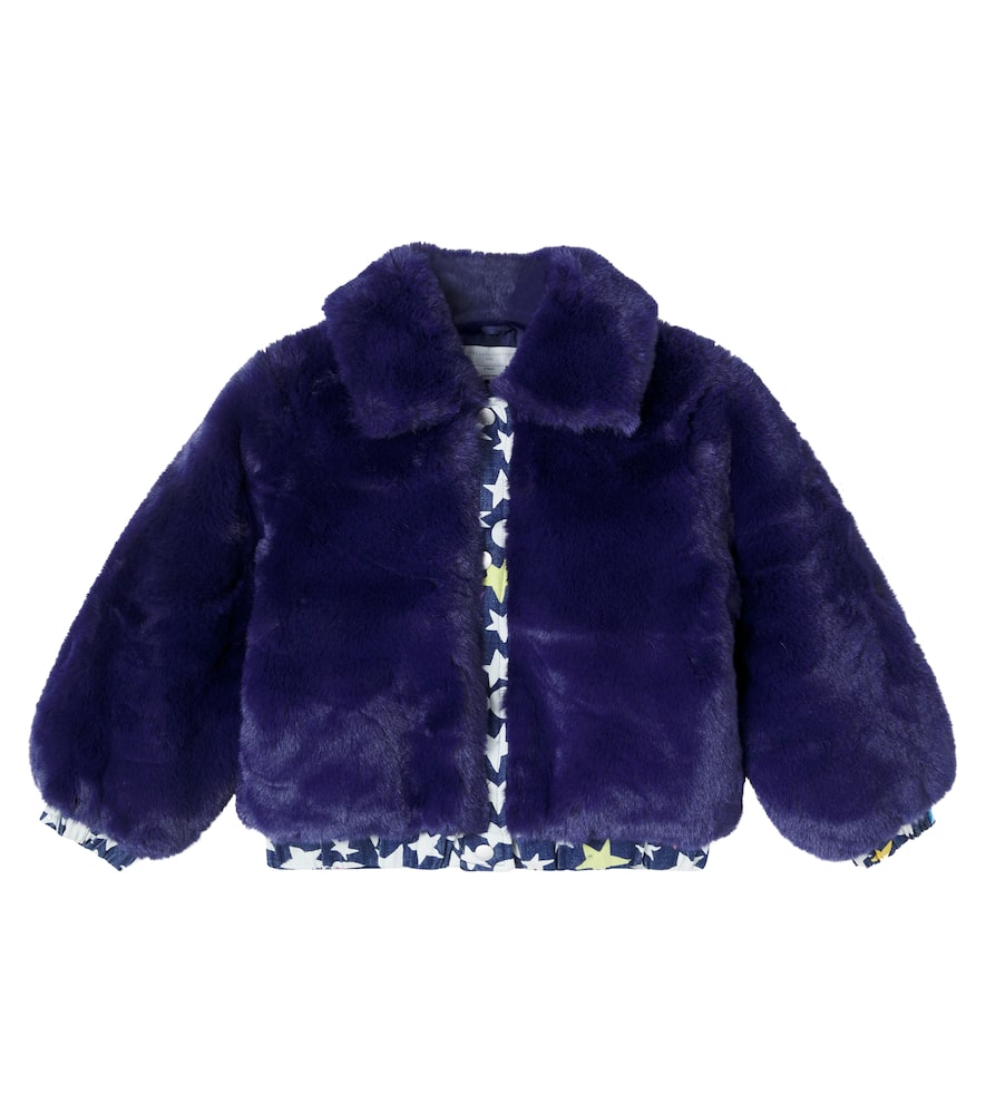 Stella Mccartney Denim-trimmed Bomber Jacket In Blue