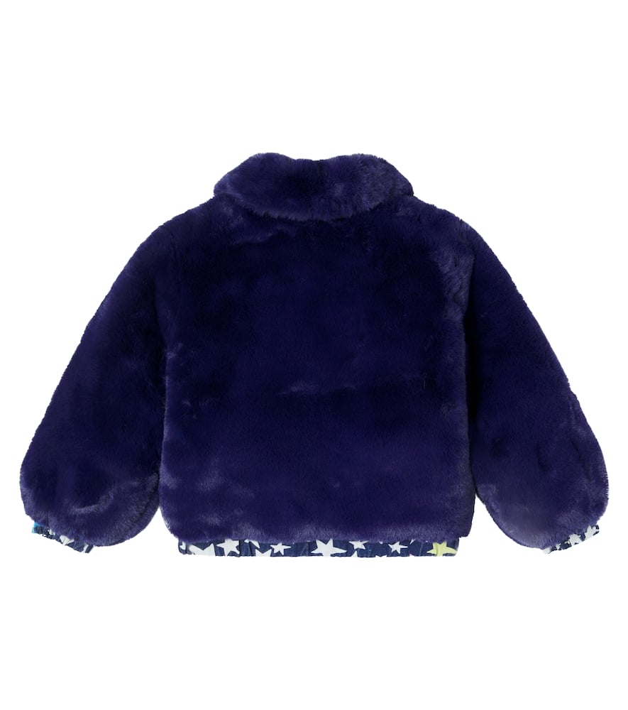 Stella Mccartney Denim-trimmed Bomber Jacket In Blue