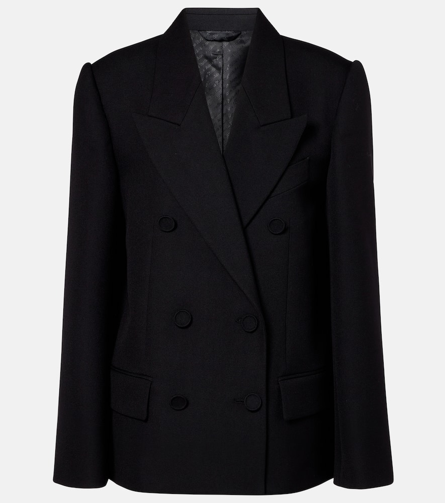 Acne Studios Double-breasted Wool Suit Jacket In Black