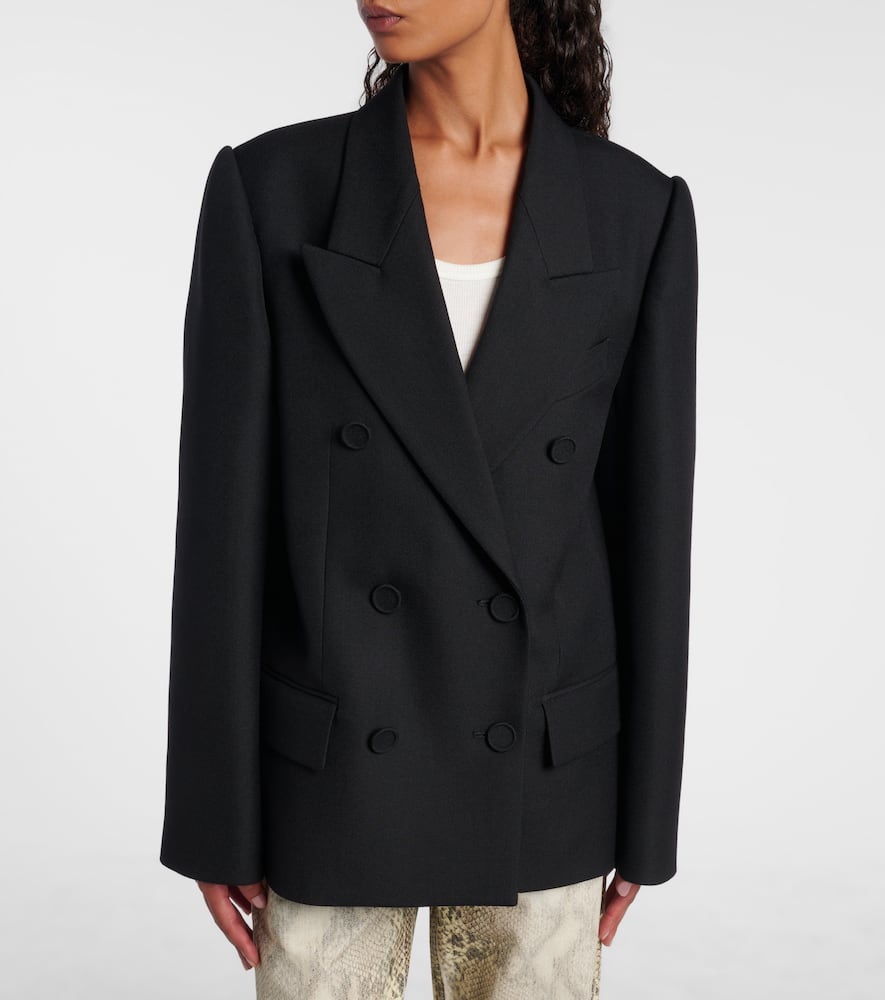 Acne Studios Double-breasted Wool Suit Jacket In Black