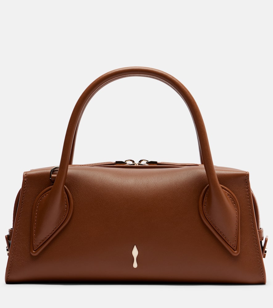Christian Louboutin Venus Mini Leather Tote Bag In Brown