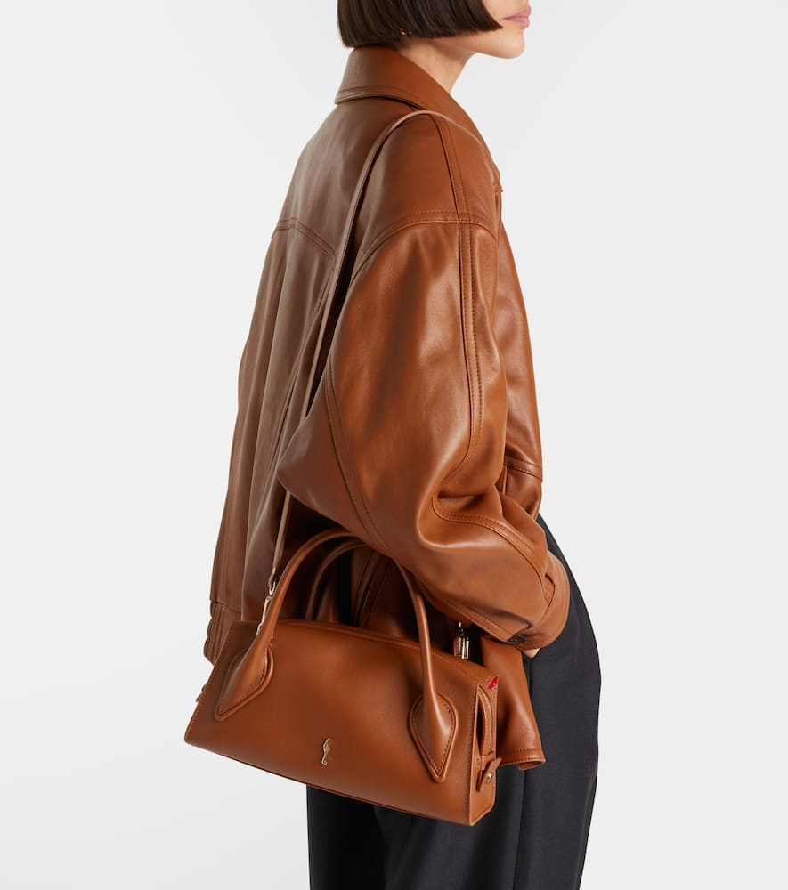 Christian Louboutin Venus Mini Leather Tote Bag In Brown