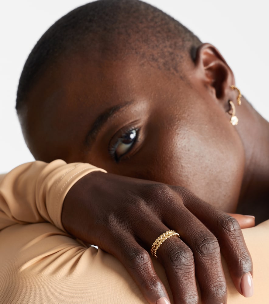 Anita Ko 18kt Gold Braided Ring In Gold