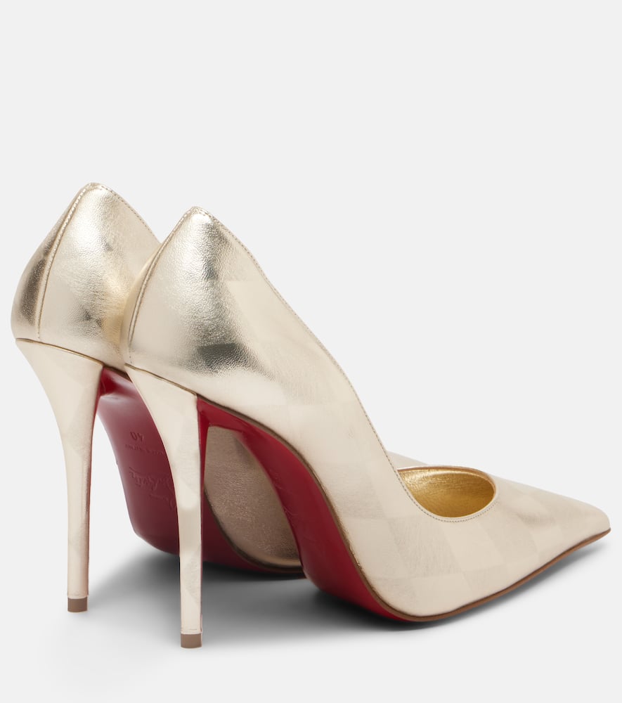 Christian Louboutin Miss Z Metallic Leather Pumps In Multi