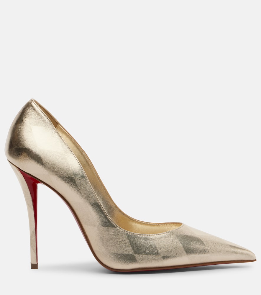 Christian Louboutin Miss Z Metallic Leather Pumps In Multi