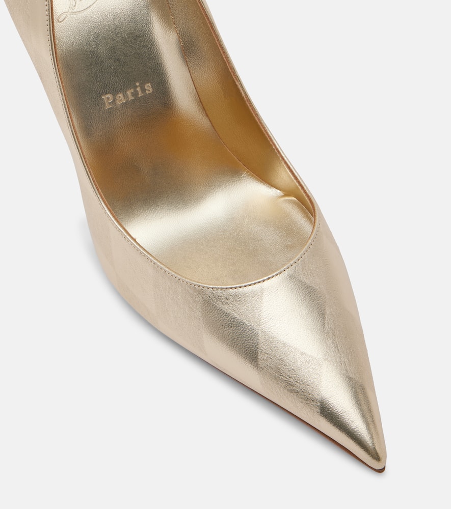 Christian Louboutin Miss Z Metallic Leather Pumps In Multi