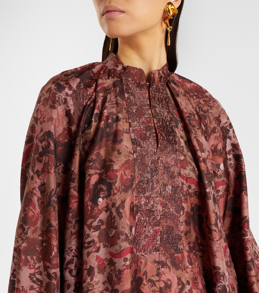 Max Mara Max Mara Verziertes Maxikleid Alpe Aus Seide 