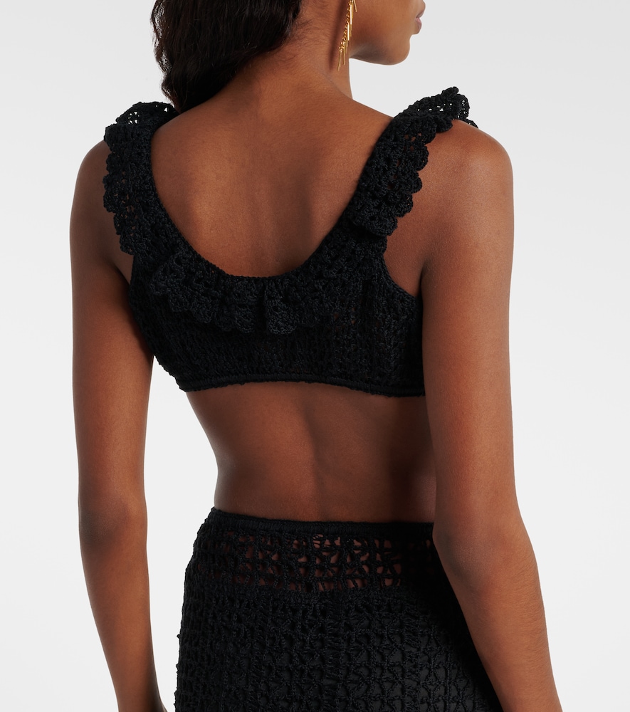  Anna Kosturova Anna Kosturova Cropped-top Aus Häkelstrick 