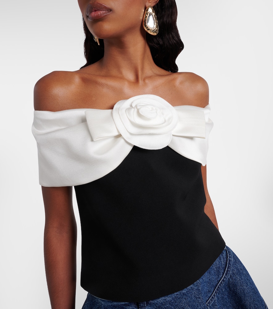  Self-portrait Self-portrait Off-shoulder-top Aus Crêpe 