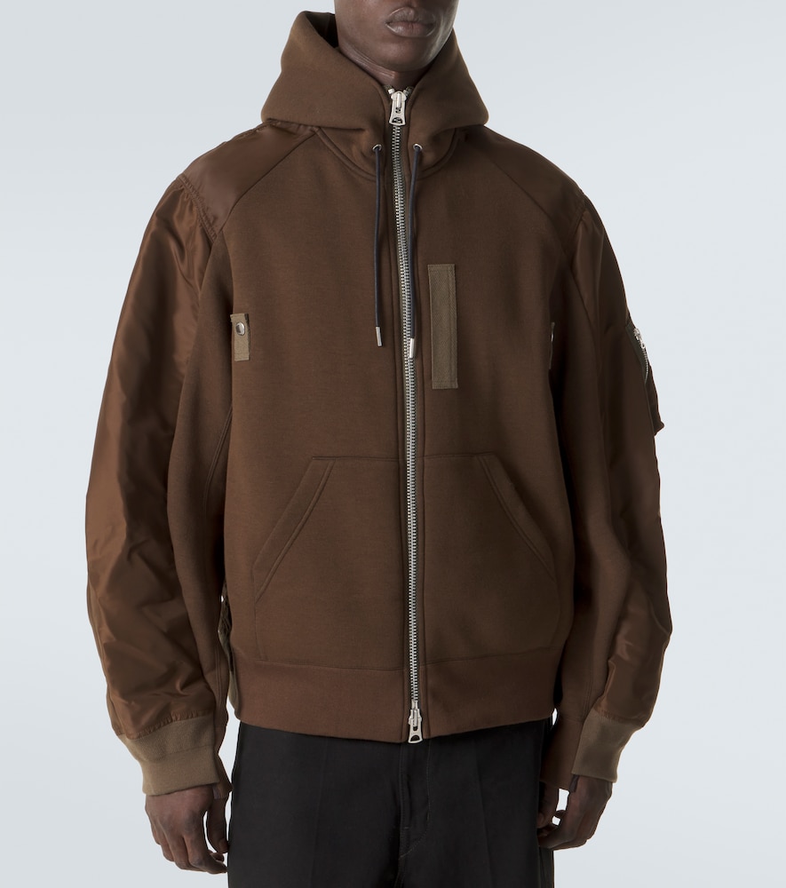  Sacai Sacai Hoodie Aus Baumwoll-twill 