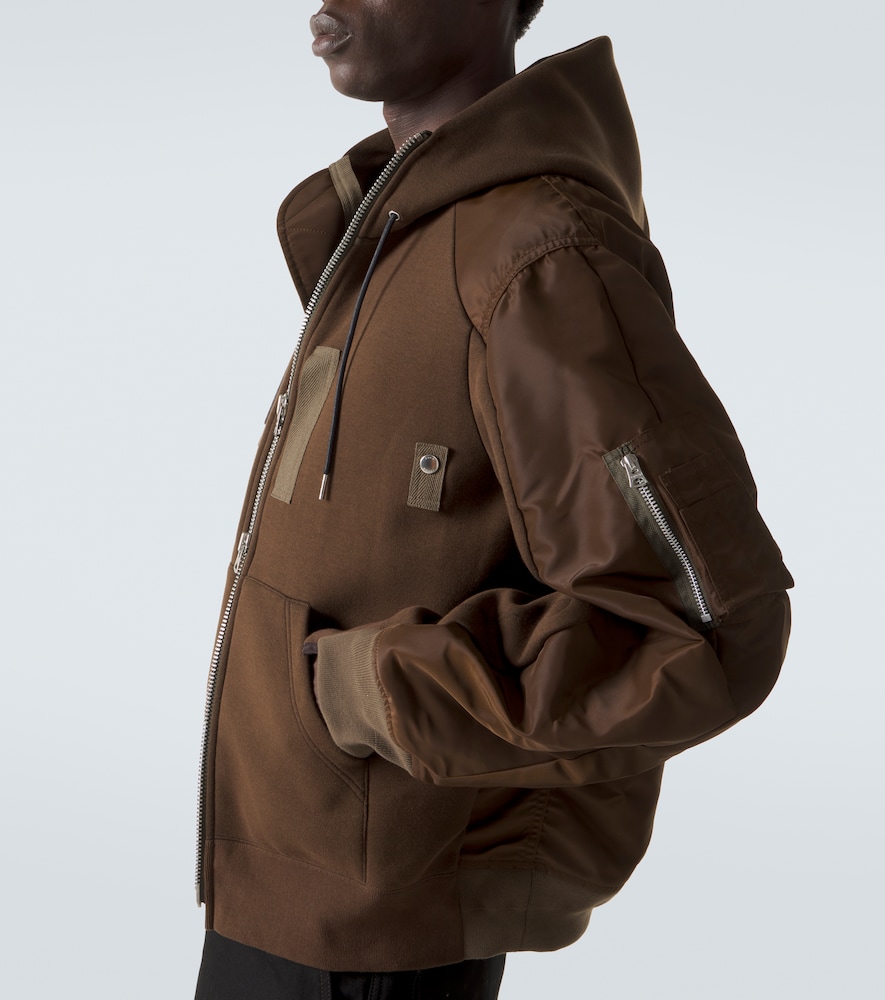  Sacai Sacai Hoodie Aus Baumwoll-twill 