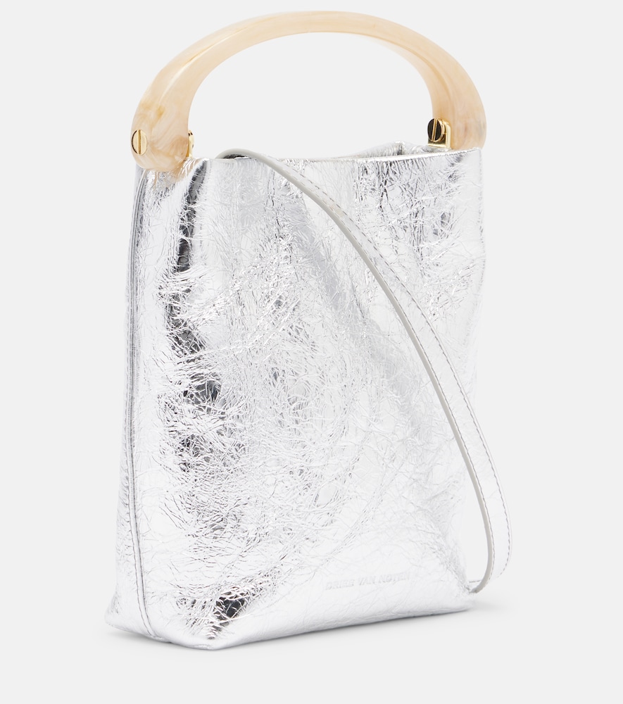 Dries Van Noten Dries Van Noten Henkeltasche Crisp Mini Aus Metallic-leder 