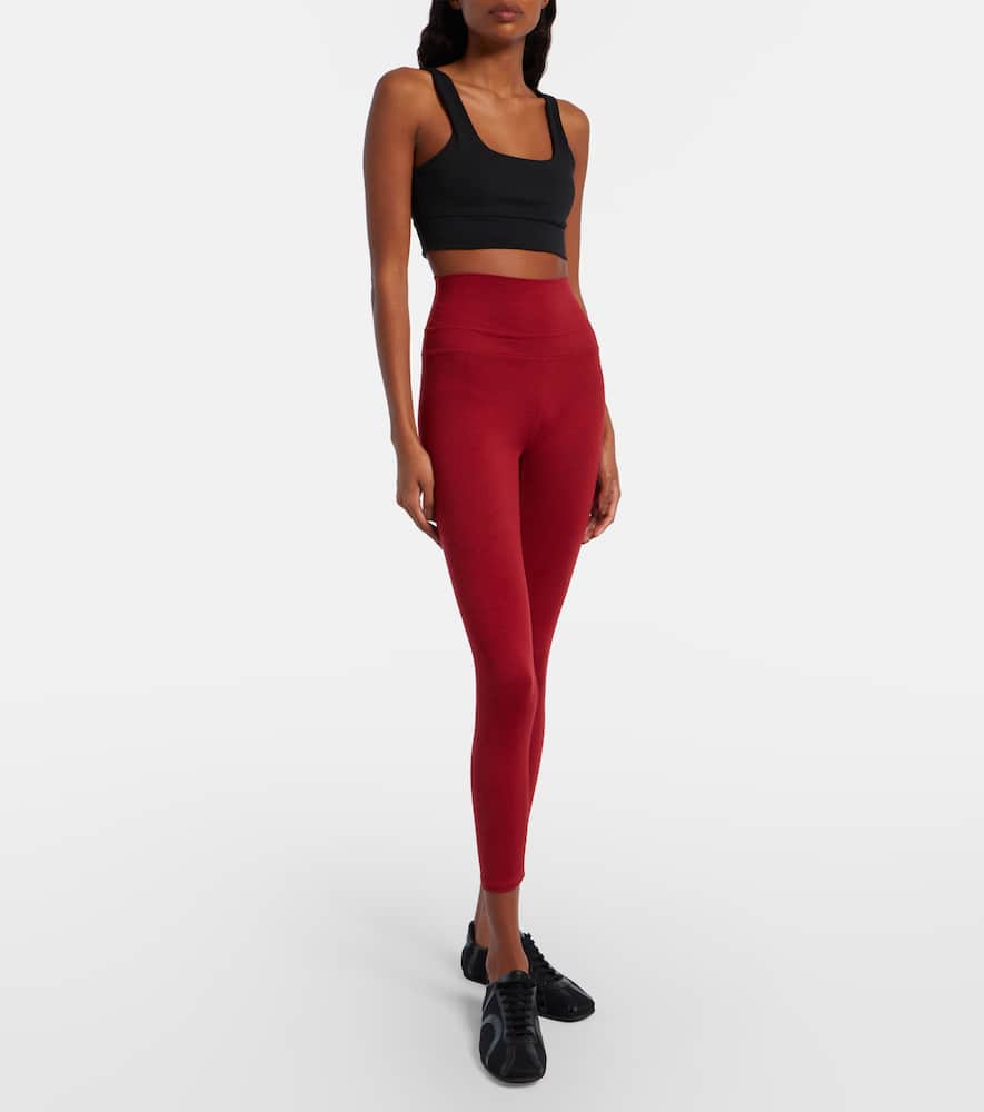 Varley Always Warm Jersey Leggings In Burgundy