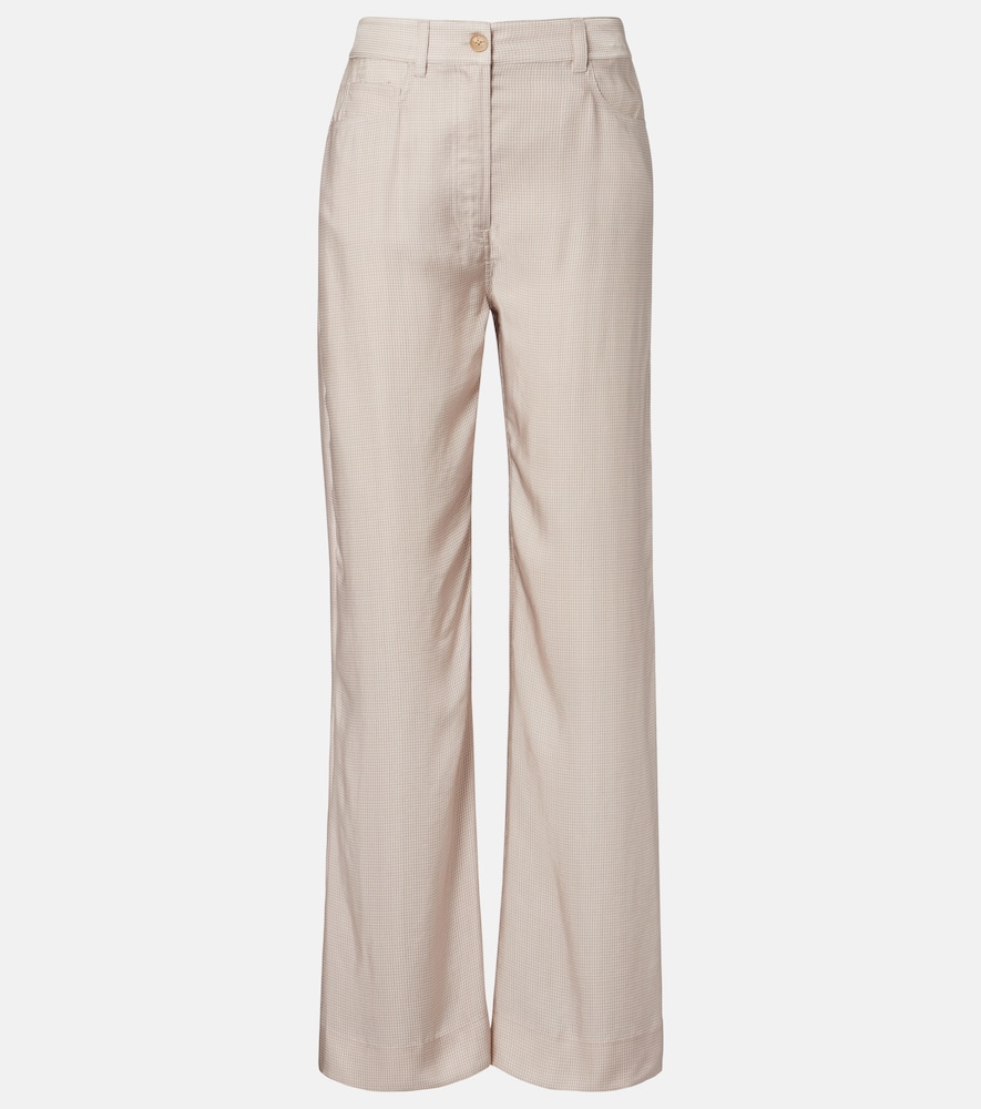Acne Studios Checked twill wide-leg pants